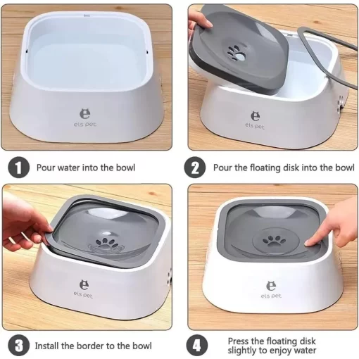 Spill-Proof & Non-Wetting 1.5L Pet Water Bowl 7 » Pets Impress