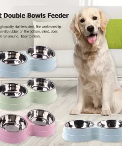 Stainless Steel Double Bowl 13 » Pets Impress