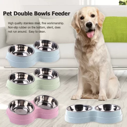 Stainless Steel Double Bowl 7 » Pets Impress