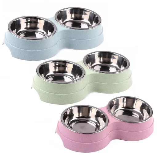 Stainless Steel Double Bowl 3 » Pets Impress