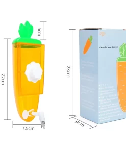 Adorable Carrot-Shaped 500ml Pet Water Dispenser 21 » Pets Impress