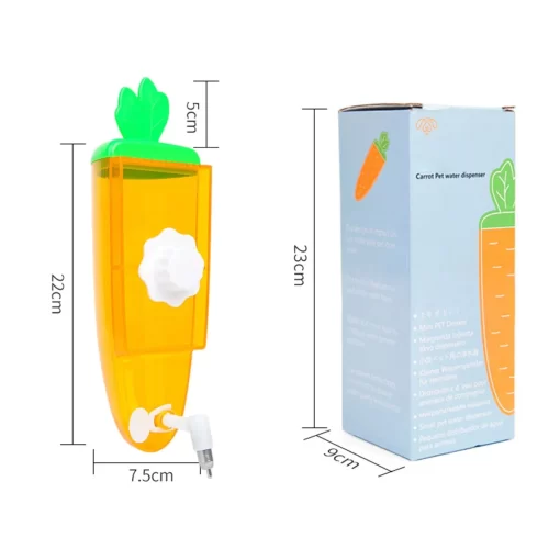 Adorable Carrot-Shaped 500ml Pet Water Dispenser 9 » Pets Impress