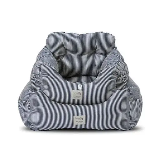 Luxury Striped Portable Pet Car Seat 1 » Pets Impress