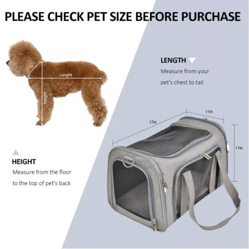 Portable Pet Carrier, TSA Airline Approved, Ideal for Cats, Dogs & Puppies up to 15 Lbs, Durable & Waterproof 11 » Pets Impress