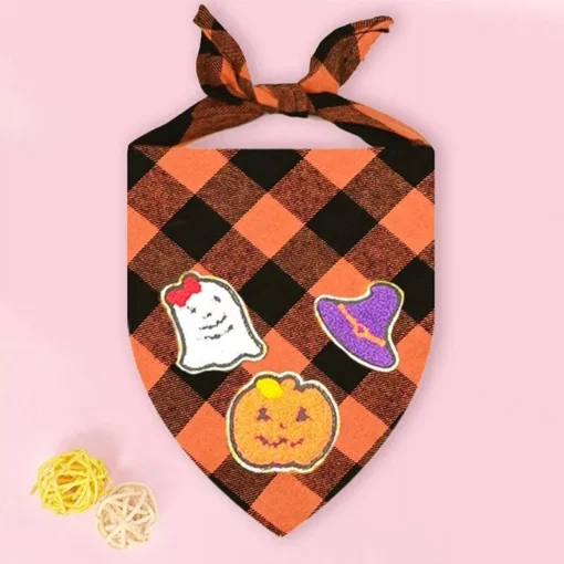 Halloween Checkered Bandana for Dogs and Cats 3 » Pets Impress