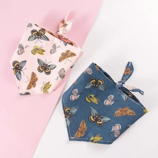 Charming Butterfly Print Pet Bandana 1 » Pets Impress