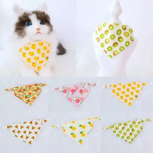 Adjustable Fruit Print Pet Bandanas 11 » Pets Impress