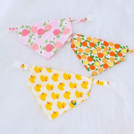 Adjustable Fruit Print Pet Bandanas 1 » Pets Impress