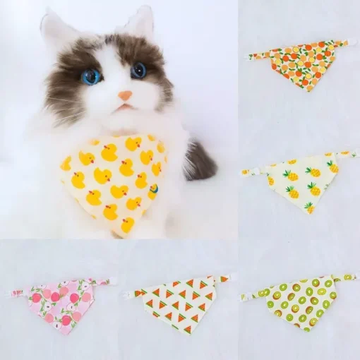 Adjustable Fruit Print Pet Bandanas 9 » Pets Impress