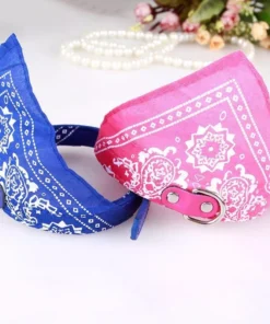 Adjustable PU Leather Pet Bandana Collar with Paisley Pattern for Dogs and Cats 19 » Pets Impress