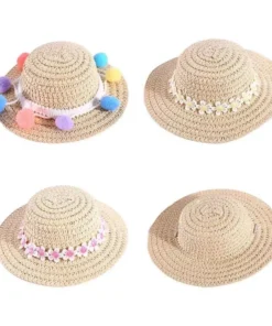 Adjustable Floral Straw Sunhat for Pets 17 » Pets Impress