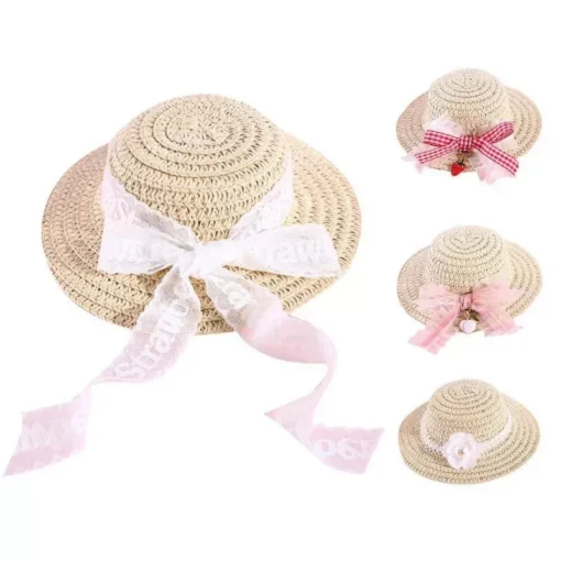 Adjustable Floral Straw Sunhat for Pets 3 » Pets Impress