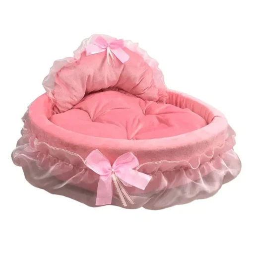 Hanpanda Fantasy Bow Lace Dog Bed for Small Dogs 3 » Pets Impress