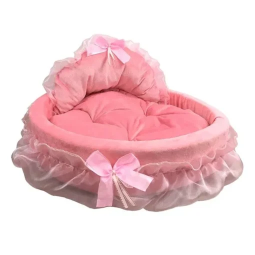 Hanpanda Fantasy Bow Lace Dog Bed for Small Dogs 1 » Pets Impress