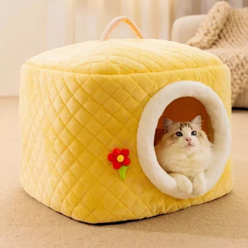 Plush Indoor Cat Bed 1 » Pets Impress