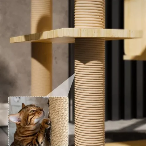 Luxury 5-Tier Wooden Cat Tower 7 » Pets Impress