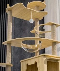 Luxury 5-Tier Wooden Cat Tower 25 » Pets Impress