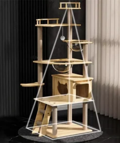 Luxury 5-Tier Wooden Cat Tower 15 » Pets Impress