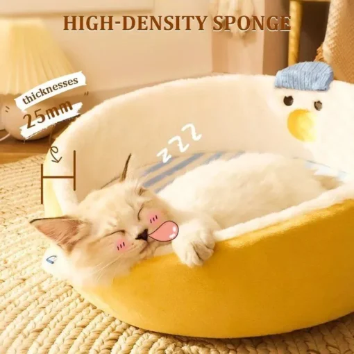 Luxury Velvet Round Cat Bed 7 » Pets Impress