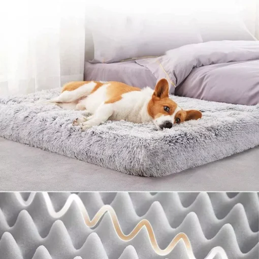 Luxurious Plush Square Dog Mattress 3 » Pets Impress